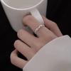 New Fashion Hollow Heart Ring for Women, Light Luxury and High Grade Open Ring, Simple and Cold Style Tail Ring