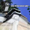 118 светодиодов Солнечные охранные умные фонари с датчиком движения Наружные фонари Клипсовый светильник Автоматическая регулировка яркости Лампа для двора, гаража, ландшафтная подсветка, настенное украшение