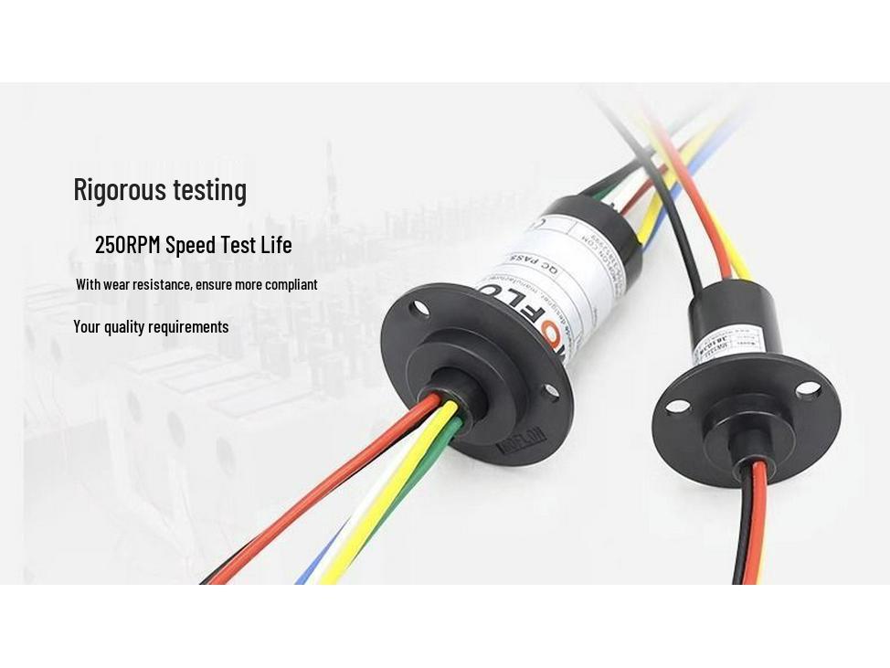 High-Power Conductive Slip Ring: 2 Connectors, 36 Large Brushes, 6A to 12-Way Carbon Brush Collector