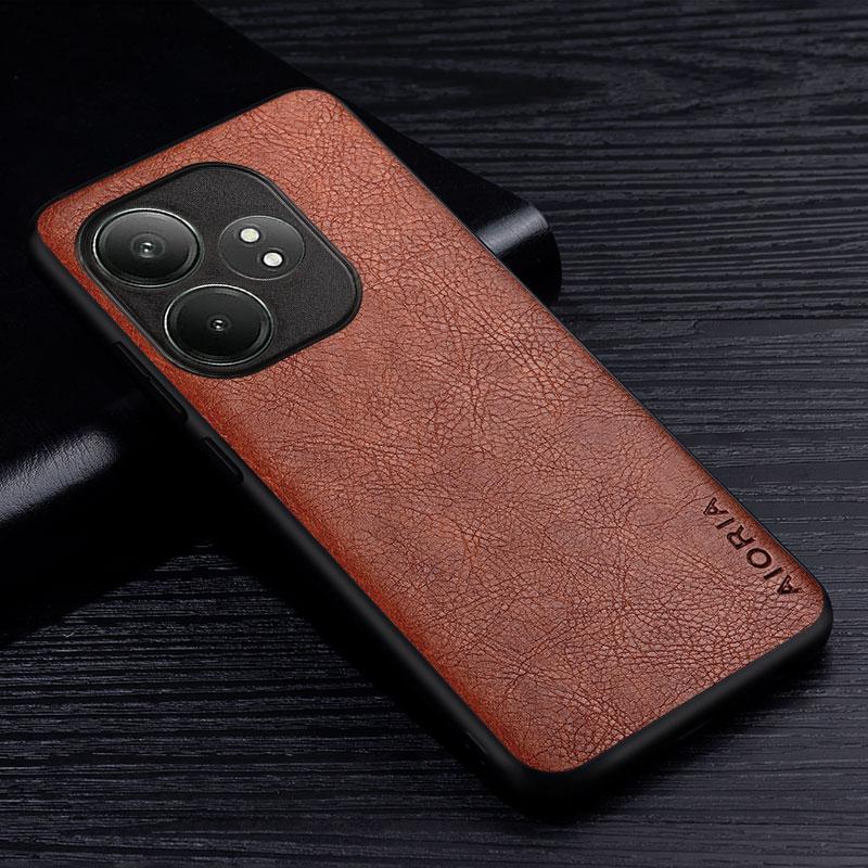 Leather Case For Realme GT Neo 6 SE 6T Luxury Business Style Retro Litchi Pattern Back Cover for Realme GT Neo 6 SE 6T Case