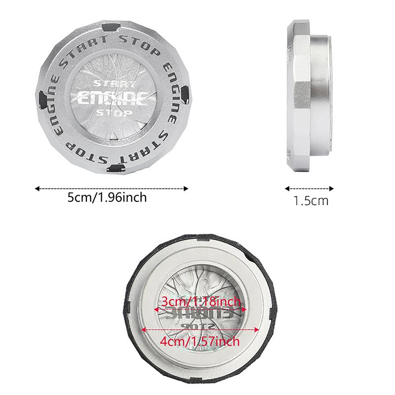 Rotary Push Start Button Cover Auto Spin Engine Start Stop Button Cover Decorative Auto Accessories Push Button Cover