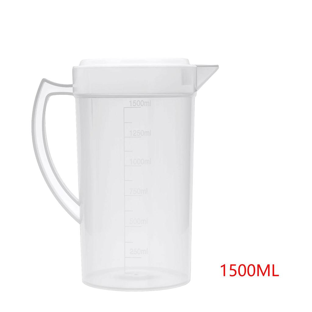 1.5/2/2.5L Plastic Water Pitcher with Handle Large Capacity Cold Kettle Ice Tea Beer Jug for Refrigerator Juice Beverage