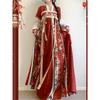 Chinese Tang Dynasty Style Hanfu Gives Women A Chest Length One-piece Skirt With Velvet Daily Winter Suit