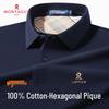 Montagut Men's 100% Cotton Long-Sleeve Embroidered Polo Shirt