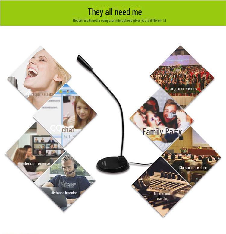 Современный проводной мини-микрофон K200 для игр, общения и стриминга