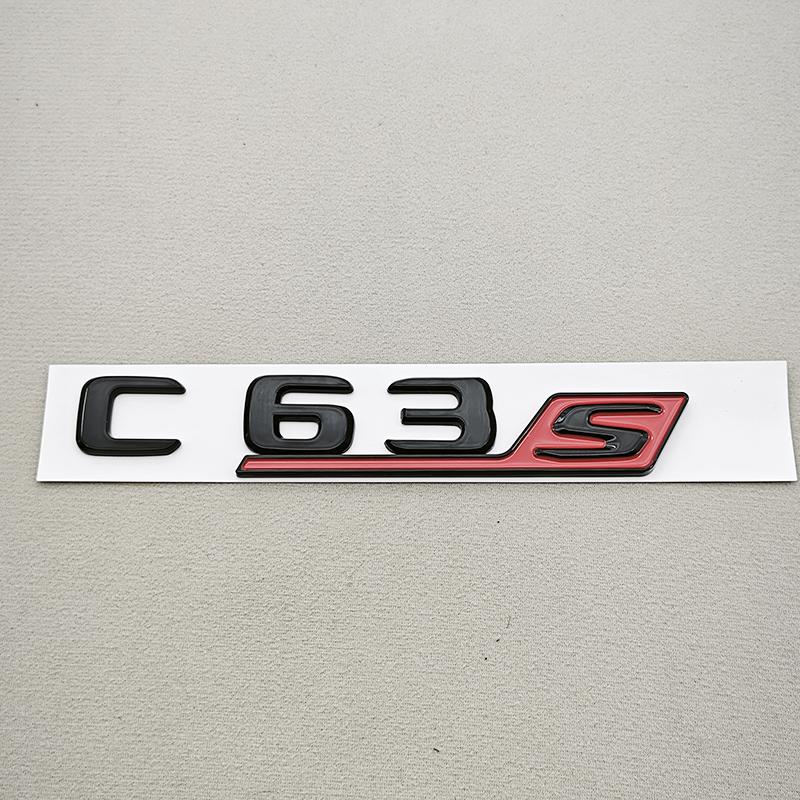 For Mercedes Benz AMG C63S Auto Tail Accessories New 3D ABS Car Styling Logo C63S Badge Sticker Rear Trunk Emblem Decals AV1