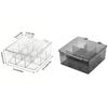 1pc transparent/semi transparent black flip cover toy car model storage box, large capacity suitable for Hot Wheels display box