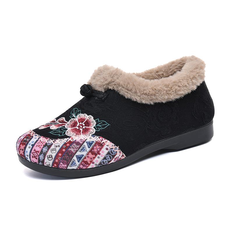 Cloth Shoes, Cotton Shoes, Embroidered Bags, Woolen Shoes, Warm and Comfortable Soft-soled Shoes