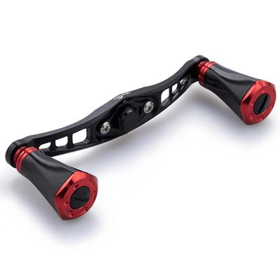 Рукоятка катушки HEIGHTEN 92 мм с ручкой 20 мм для универсальных безынерционных катушек Abu серии Tornado Shimano, Daiwa, (Черный Красный) (690)