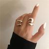 Retro Exaggerated Geometric Ring Female Ins Wind Niche Personality Hip-hop Punk Wind Open Index Finger Ring Finger Rings Geometric Party Jewelry