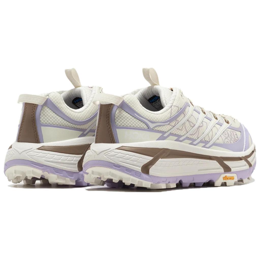 HOKA One One Mafate Three 2 Wordmark Vibram Versatile Comfortable Low-Top Running Shoes Unisex Running Shoes White Purple 1175490-ASF