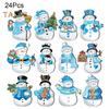 24 шт./компл. Снеговик Снежинка Вырезы Магнит на холодильник Рождество Зима Настенный Окно Доска Объявлений Магнит на холодильник Домашний Офис Кухня