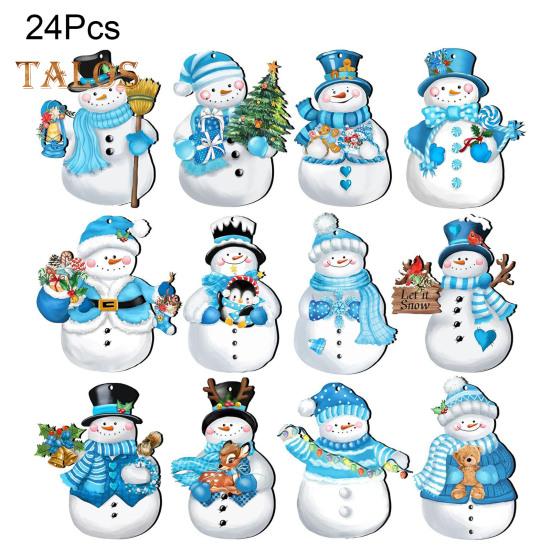 24 шт./компл. Снеговик Снежинка Вырезы Магнит на холодильник Рождество Зима Настенный Окно Доска Объявлений Магнит на холодильник Домашний Офис Кухня