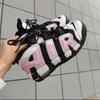 Nike Кроссовки Air More Uptempo Mid top Винтажные Баскетбольные Кроссовки GS Черно-Розовые DQ6200-001(Team40-GSS-BOX)