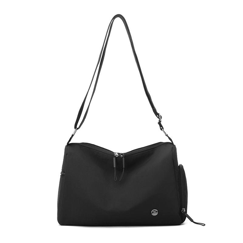 Женская сумка через плечо, большая вместимость, сумка-мессенджер, однотонная сумка через плечо