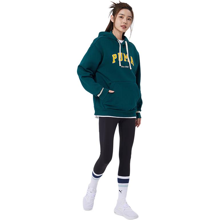 Puma Varsity 2.0 Hoodie Sports Casual Fleece Sweatshirt Men Hoodies Green 686857-24