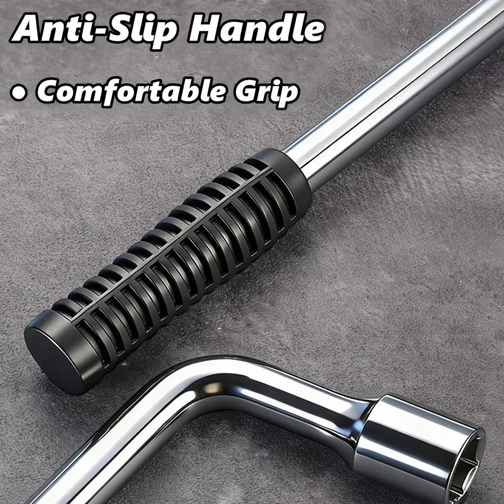 L Type Car Tire Wrench Extendable Socket Lug Wrench Labor Saving Spanner For Auto Motorcycle Repair Car Spare Tire Changing Tool