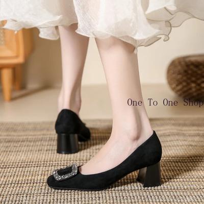 Женские туфли Traffic, дышащие, на каблуке-рюмочке, новые осенние туфли с квадратным носком и толстым каблуком, модные и трендовые женские туфли для танцев