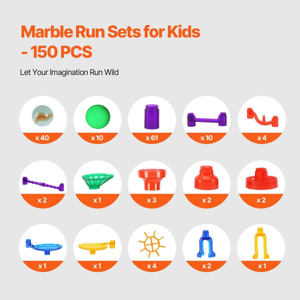 Marble Run Set 150 PCS Building STEM Toy Educational Blocks Gift for Kids