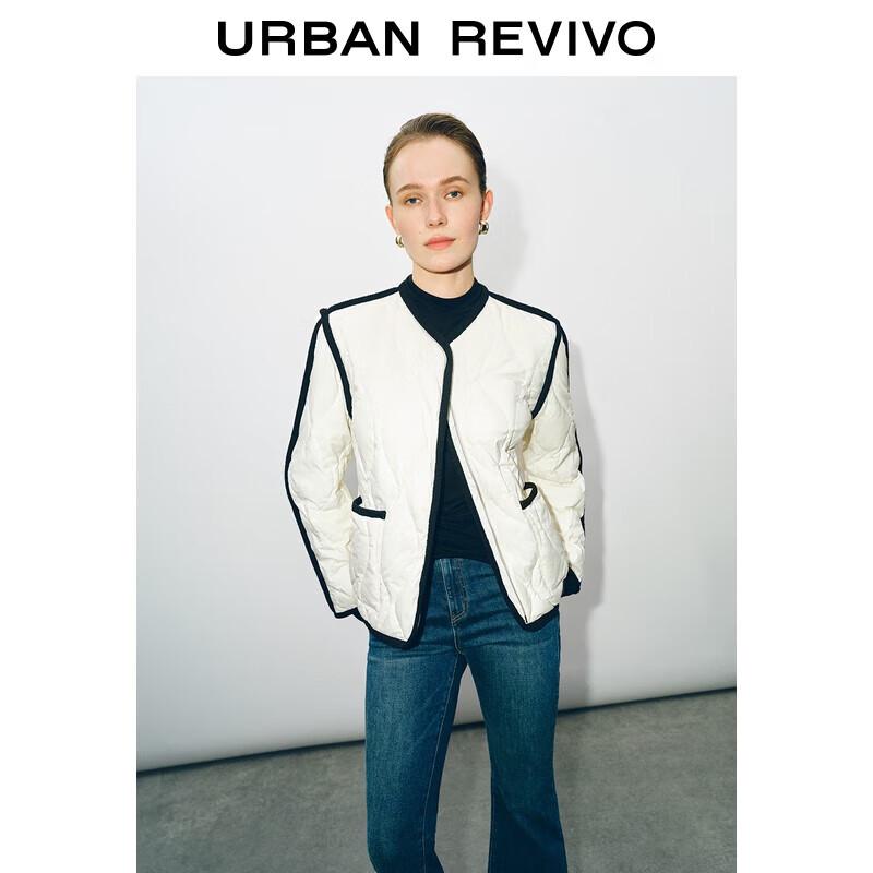 UR Women's Quilted Color-Block Down Jacket