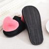 2024 Heart Shaped Slippers Women's Warm Non-slip Platform Shoes Indoor Fashion Cute Cotton Slippers Chaussons Plats
