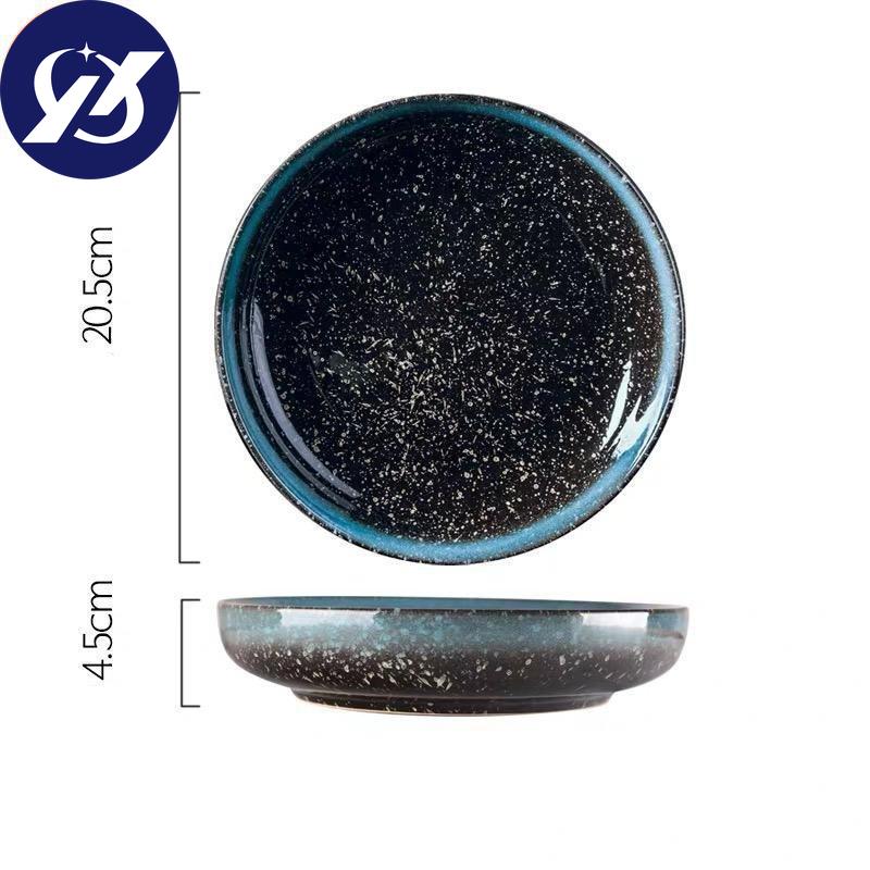 Скандинавская креативная керамическая круглая глубокая тарелка для супа, большая емкость, салат, макароны, простая кухонная Рождественская декоративная обеденная тарелка, посуда