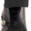 Excellent LOUIS VUITTON Ankle boots Lace Up Brown black Monogram canvas Women 35 Used