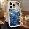 Чехол для телефона: 2D плоский, подходит для защитного чехла iPhone 18 17 16 15 14 13 Pro, Синий кит в звездном небе, идеальный подарок на Рождество и Хэллоуин