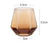 2pcs/1pcs Hexagonal Glass Gift for Friend 320ml Colorful Transparent Drinkware Whiskey Wine Cups Household Juice Cup Water Cups