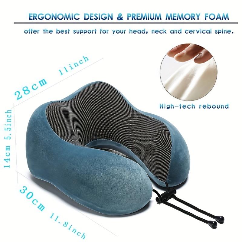 1pc U Shaped Memory Foam Neck Pillow, Soft Travel Pillow Neck Cervical Airplane Pillow, Cervical Travel Bedding Pillow