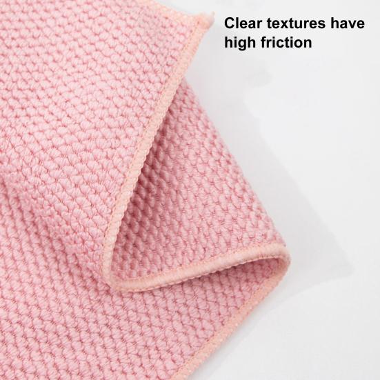 5 Pcs Kitchen Towels Solid Color Dish Towels with Lanyard Absorbent Hand Towels Cleaning Rags for Household Tasks