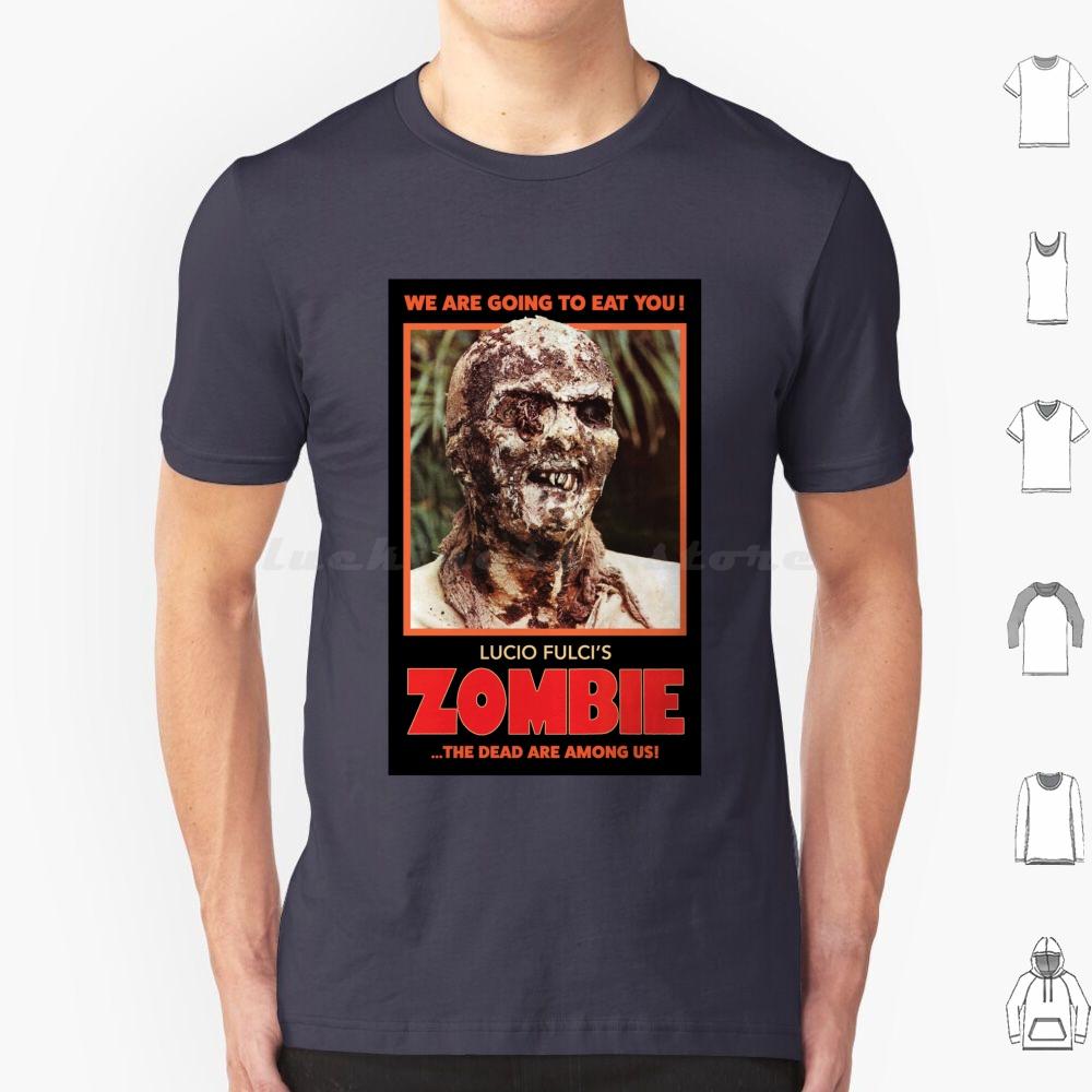 Lucio Fulcis ZombieRed T Shirt 6xl Cotton Cool Tee Luciofulci Fulci Horrormovie Horror Movies Zombies Zombie