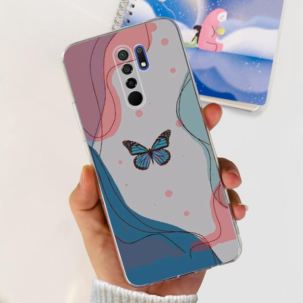 New For Xiaomi Redmi 9 Case Cute Cat Luxury Flower TPU Soft Silicone Clear Cover For Xiaomi Redmi 9 9A 9a 6.53"Bumper Phone Case