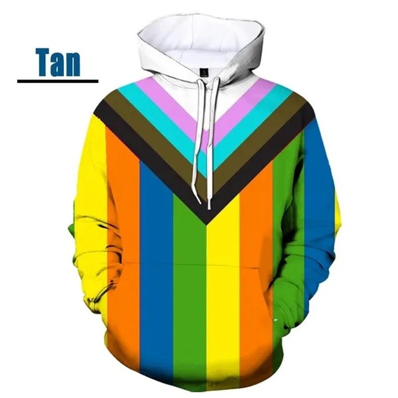 Толстовки с 3D принтом радуги и графикой для мужчин, повседневные красочные пуловеры с надписью «Love», толстовки, топы, уличная мужская толстовка в стиле хип-хоп