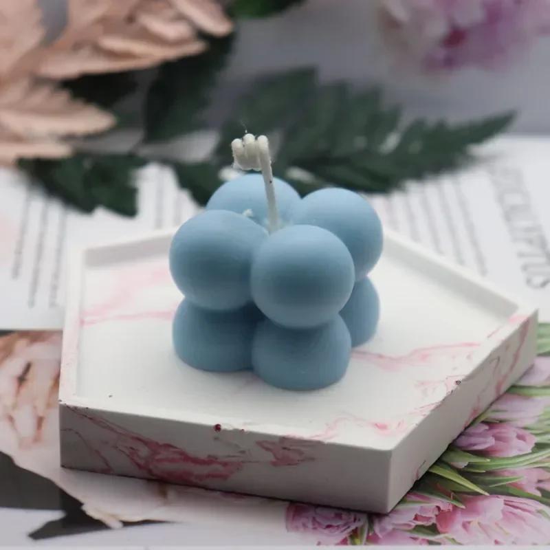 Новые силиконовые свечи Bubble Cube, 3D-форма для ароматерапии, гипсовая свеча, ручная работа, форма для выпечки, шоколада, десерта, торта