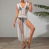 New Holiday Sun Protection Hand Hook Fashion Lace-up Beach Hand Hook Hollow Long Tassel Women's Dress