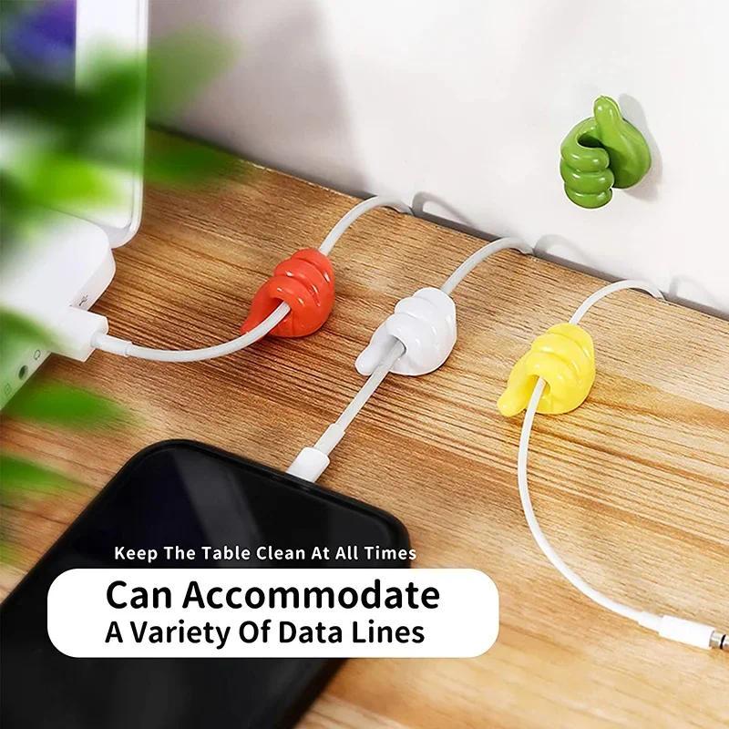 10 шт. силиконовых настенных крючков для большого пальца, самоклеящиеся зажимы для органайзера кабеля, крючок для ключей, многофункциональные настенные вешалки, крючки для хранения