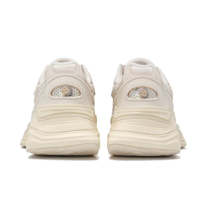 Li-Ning 1990 Lava 2 Shock Absorption Wear-Resistant Low-Top Casual Shoes Women Sneaker Beige ALJT046-1