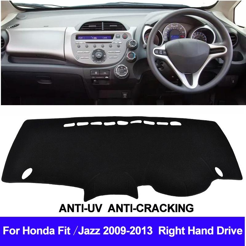 Для Honda Fit Jazz 2009 2010 2011 2012 2013 крышка приборной панели автомобиля правый коврик для приборной панели Dash Pad ковер с защитой от ультрафиолета