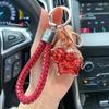"2023 Red Series God of Wealth Keychain: Creative Money Bag for Car Keys, Annual Meeting Gift with Custom Logo Engraving"