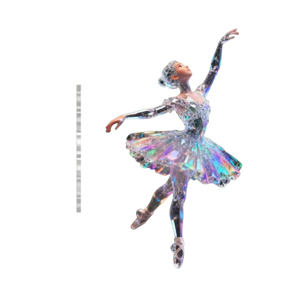 Новый 2D Плоский Рождественский Подвесной Кулон Сияющий Имитация Лошади Подвеска Балерина Акриловый Брелок Шармы для Сумки