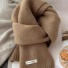 Australian Pure Wool Cashmere Scarf - Unisex Winter Warm Knitted Solid Color