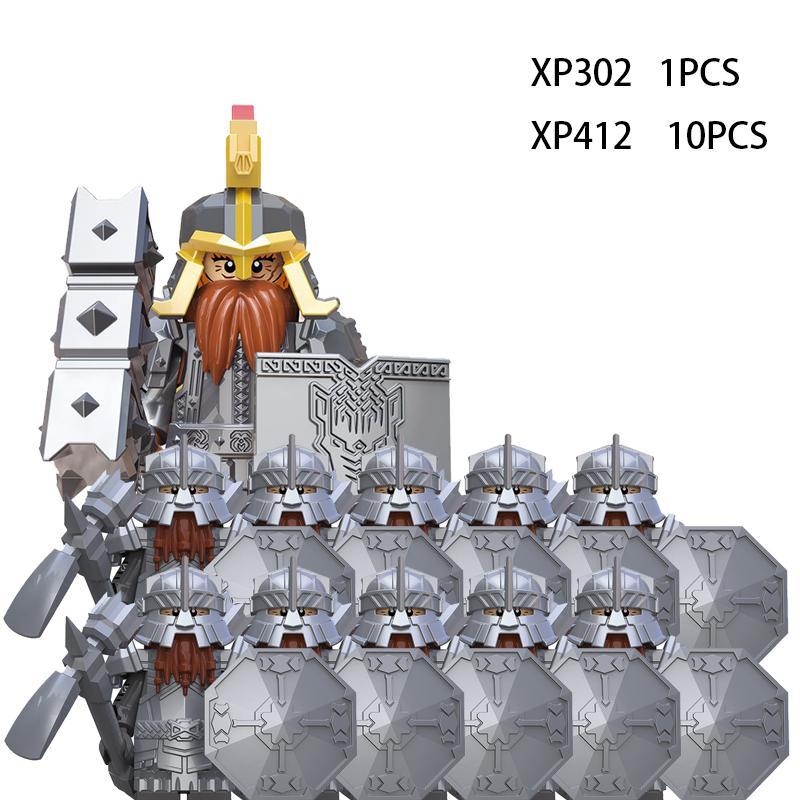 Medieval Elf Rohan Soldiers Guard Army Lotr Action Figures Mini Bricks Doll Assemble Building Blocks DIY Toys for Kid Gifts