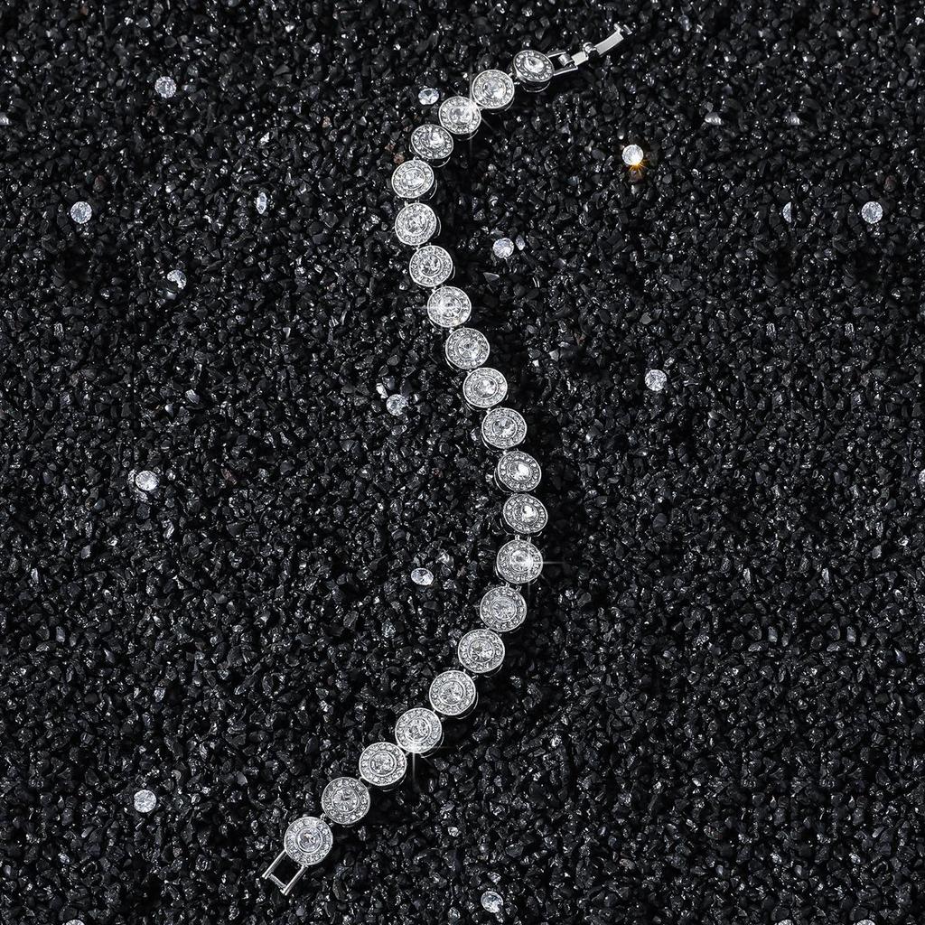 Мужское 8-миллиметровое круглое хип-хоп ожерелье с бриллиантовой вышивкой