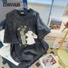 Женская хлопковая черная футболка Do Old Washed с короткими рукавами для пары, крутые свободные топы больших размеров Summer Tide