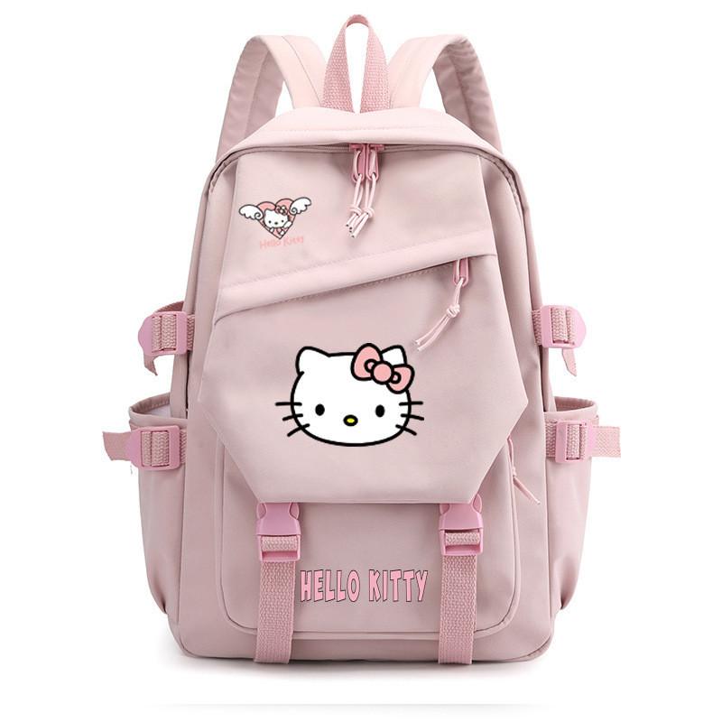 Hello Kitty School Backpack For Middle School And High School Fashionable Cartoon Nylon