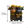 Cow Couple Figurine Tabletop Ornament Collection Gnomes with Flowers for Shelf Kitchen Home