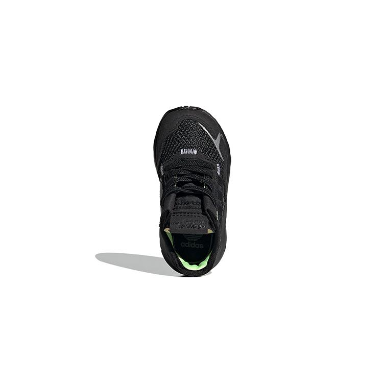 Adidas Originals Nite Jogger El I Abrasion Resistant Low top Toddler Shoes Black Infant And Toddler EE6492