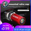For Alfa Romeo 2026 Hot Sticker Car Wheel Tire Valve Stem Cover Dustproof Cap Logo Accessories For Alfa Romeo Giulietta GT 159 1