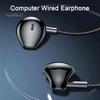 Проводные наушники с микрофоном, двойной штекер 3,5 мм, полувкладыши, шумоподавление, управление линией, запись потоковой передачи в реальном времени, игровые наушники-вкладыши